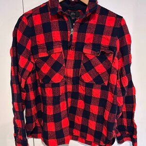 J. Crew Buffalo Check Zippered Popover